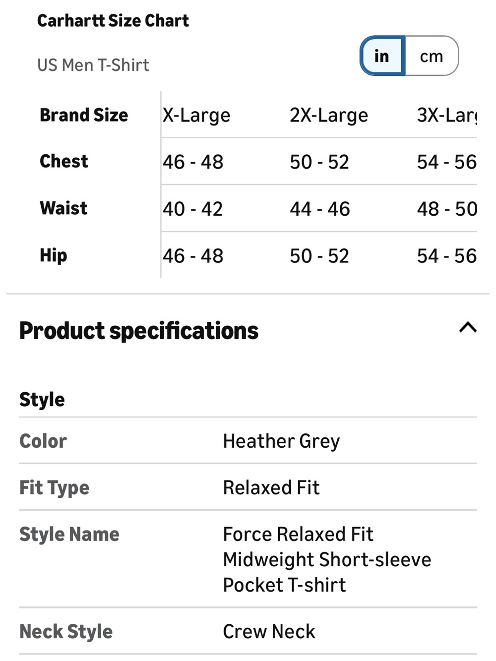1 Carhartt Men's Force Relaxed Fit Midweight Short-Sleeve Pocket T-Shirt 2XL XXL - Picture 14 of 14